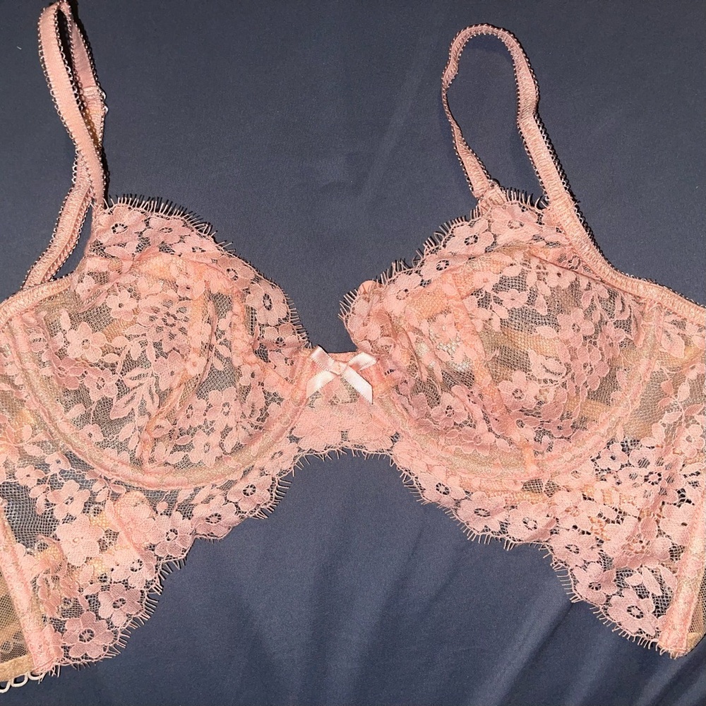VS For Love & Lemons Daisy Lace Long Line Bow Double Strap - Picture 8 of 9